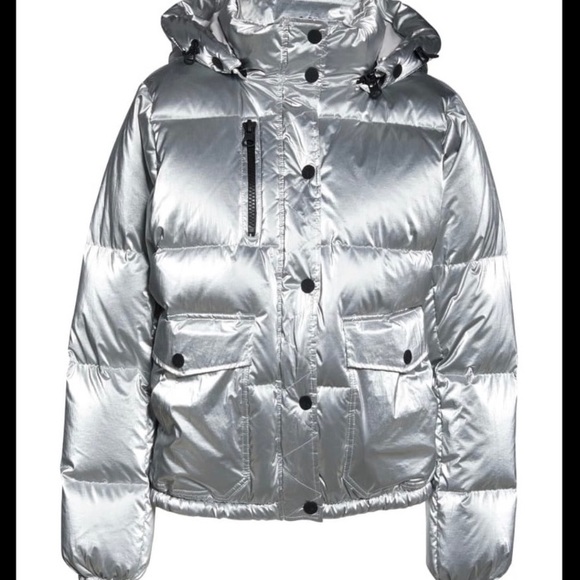 Blanc Noir Mont Blanc Down Puffer Jacket Silver XS - Picture 2 of 6